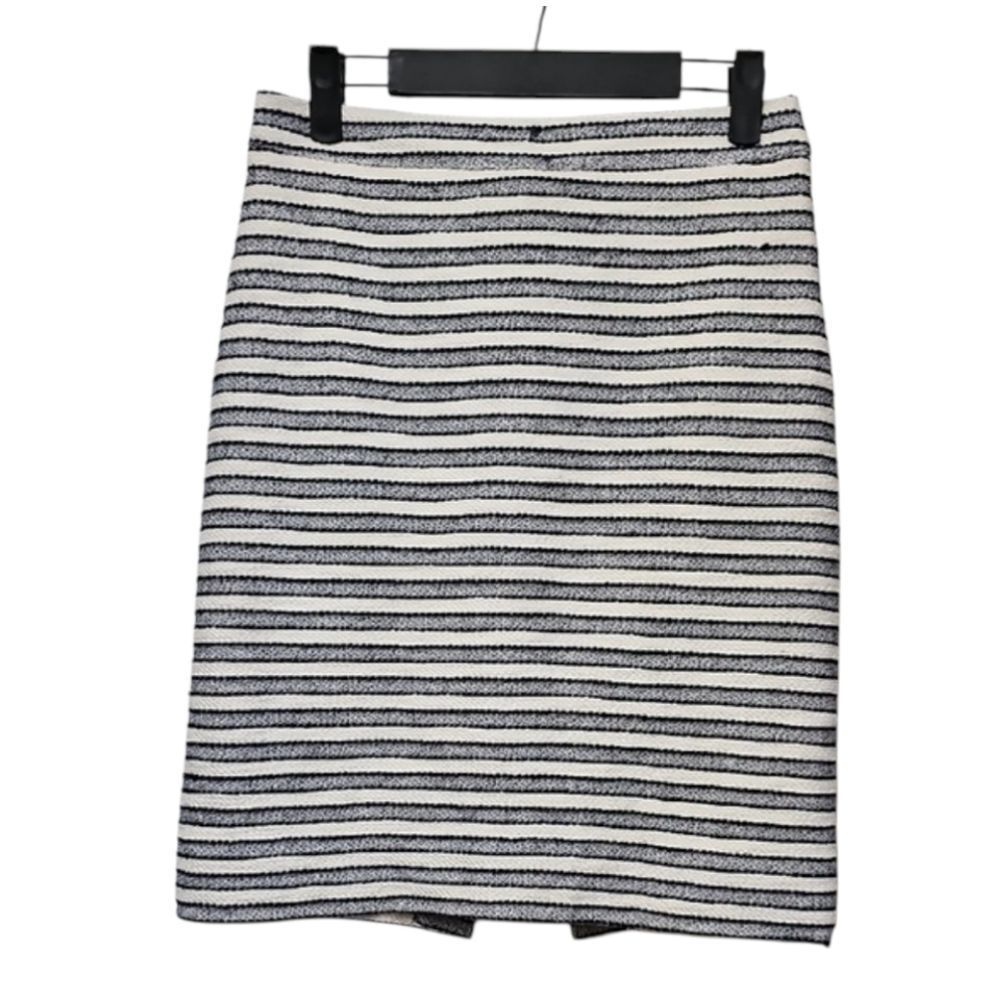 J. Crew Striped Tweed Skirt